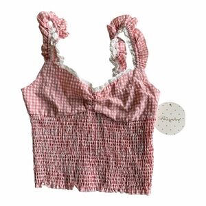 Passport Pink Gingham Crop Top